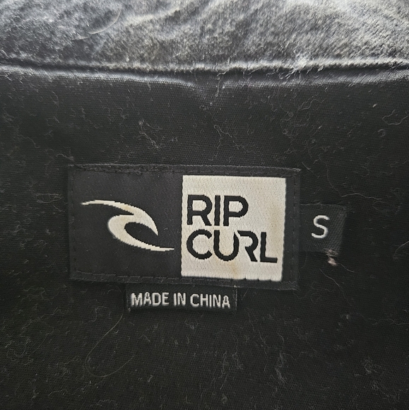 Rip Curl Quilted Fabric Jacket Stoned Washed Blue With PockeSnap Buttons Small - Picture 7 of 11